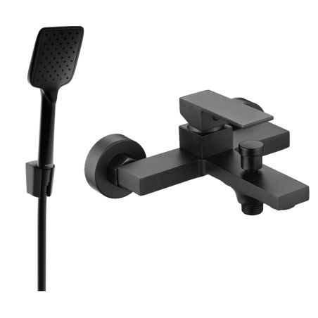 Mexen Uno R62 robinet de baignoire avec kit de douche, noir - 7143R62-70