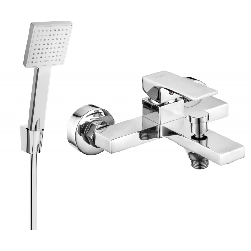 Mexen Uno R45 robinet de baignoire avec ensemble de douche, chrome - 7143R45-00