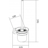 Mexen Remo Brosse à WC, Chrome - 7050750-00
