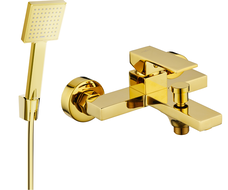 Mexen Uno R45 mitigeur de baignoire avec ensemble de douche, or - 7143R45-50
