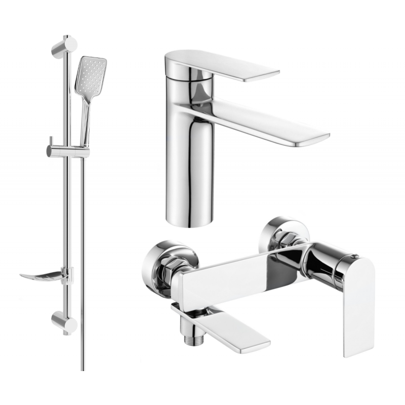 Mexen Zero DF62 ensemble de bain, chrome - 71103DF62-00