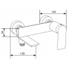 Mexen Zero DF62 ensemble de baignoire, noir - 71103DF62-70