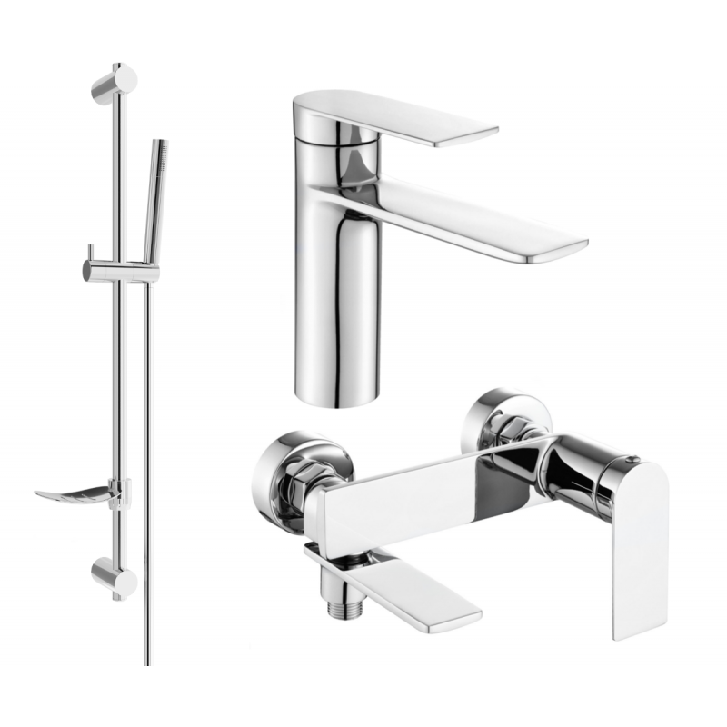 Mexen Zero DF70 ensemble de bain, chrome - 71103DF70-00