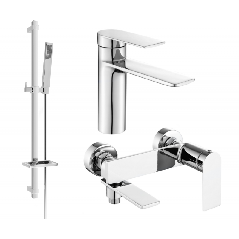 Mexen Zero DQ02 ensemble de bain, chrome - 71103DQ02-00
