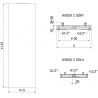 Radiateur plat Mexen VS20S 1600 x 500 mm, connexion inférieure centrale, 993 W, blanc - W6VS20S-160-050-00