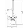Mexen Remo Brosse à WC, Or - 7050750-50