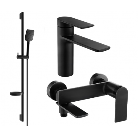 Ensemble baignoire Mexen Zero DS62, noir - 71103DS62-70