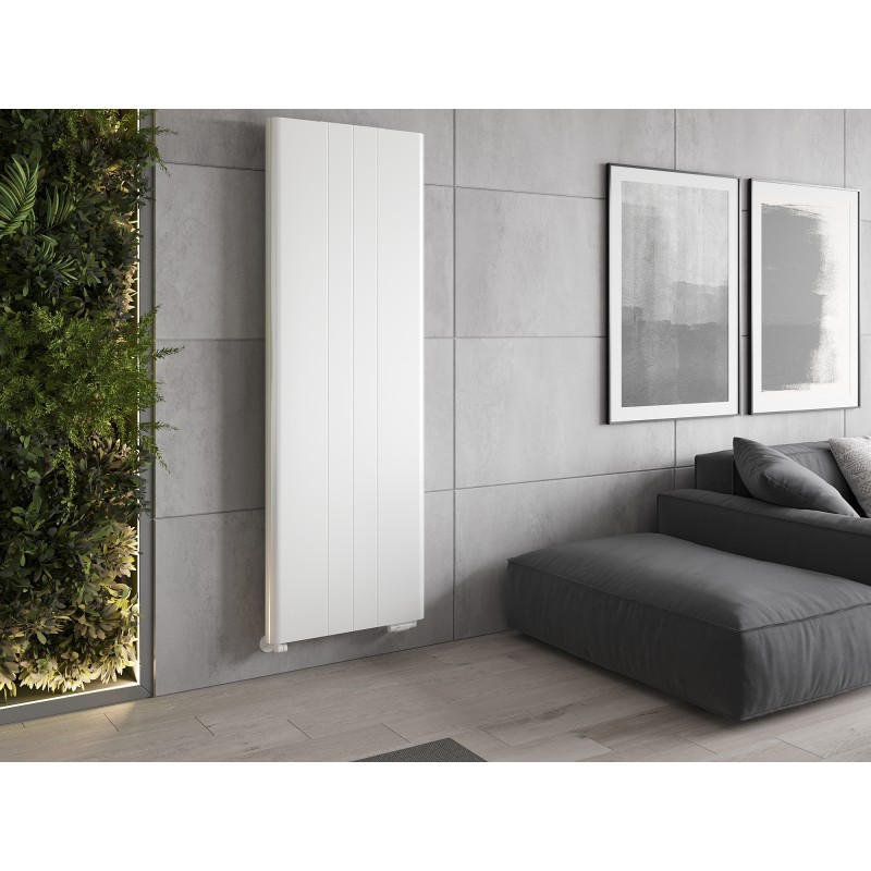 Mexen Line VR20SL radiateur plat 2000 x 600 mm, raccordement inférieur central, 1417 W, blanc - W6VR20SL-200-060-00