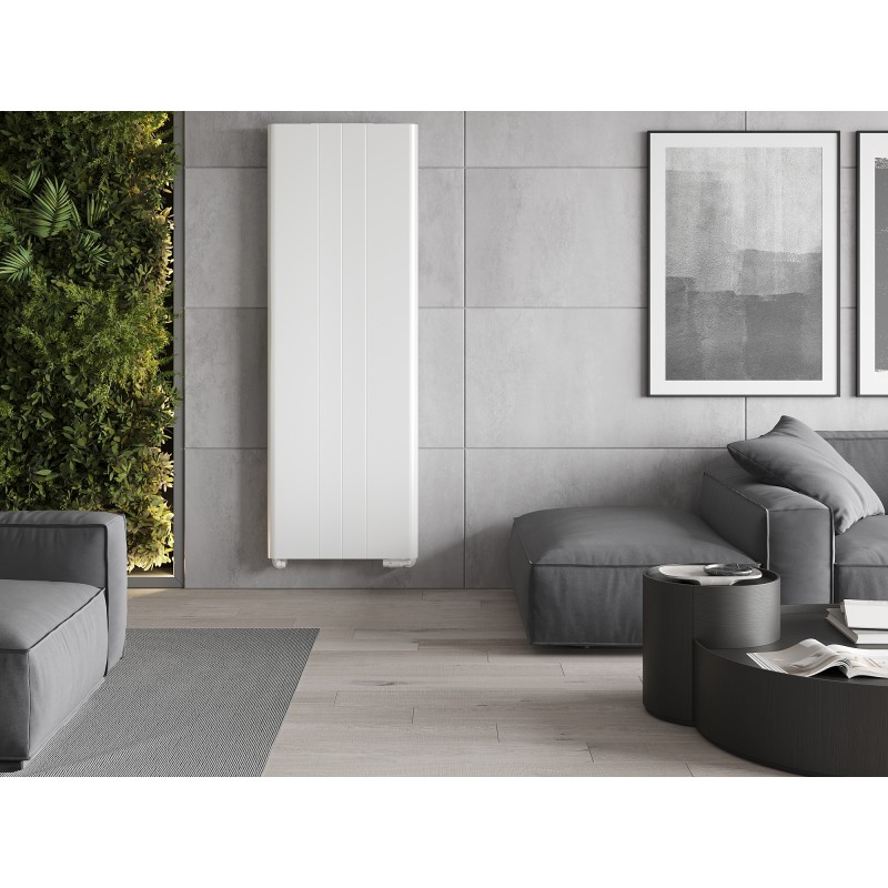 Mexen Line VR20SL radiateur plat 2000 x 600 mm, raccordement inférieur central, 1417 W, blanc - W6VR20SL-200-060-00