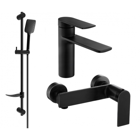 Mexen Zero DF62 ensemble de douche, noir - 71104DF62-70