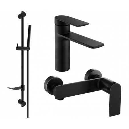 Mexen Zero DF70 ensemble de douche, noir - 71104DF70-70