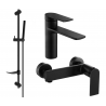 Mexen Zero DF70 ensemble de douche, noir - 71104DF70-70