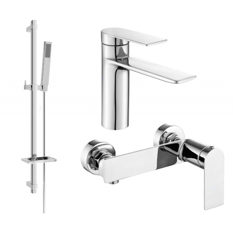 Mexen Zero Ensemble de douche DQ02, chrom - 71104DQ02-00