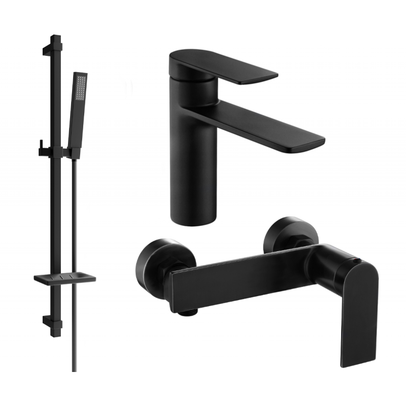 Mexen Zero DQ02 ensemble de douche, noir - 71104DQ02-70