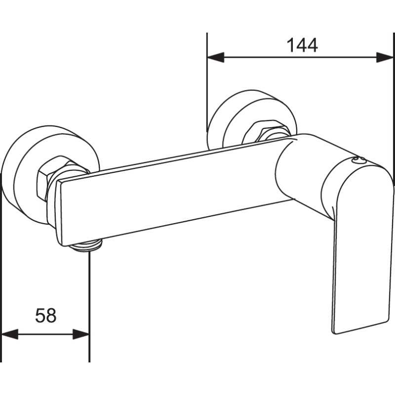 Mexen Zero Ensemble de douche DS70, chromé - 71104DS70-00