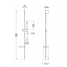 Mexen Zero Ensemble de douche DS70, chromé - 71104DS70-00
