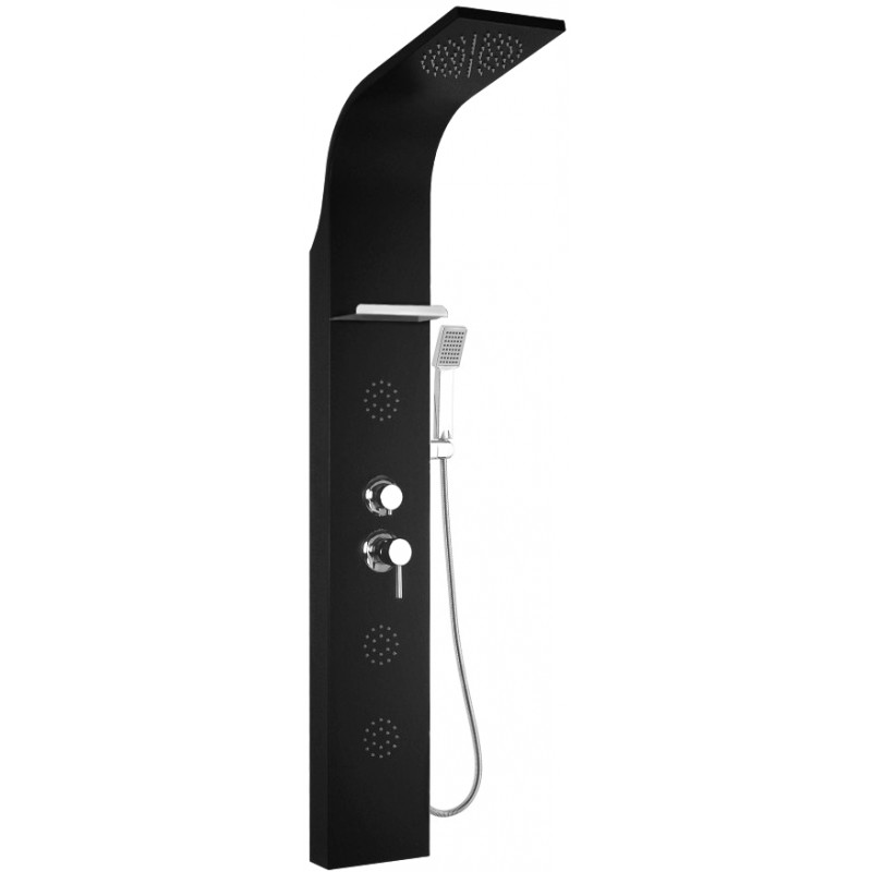 Mexen Borg panneau de douche, noir - 7615-03-70