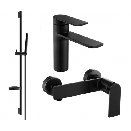 Ensemble de douche Mexen Zero DS70, noir - 71104DS70-70