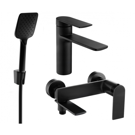 Ensemble de baignoire Mexen Zero R62, noir - 71103R62-70