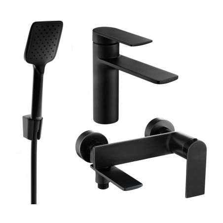 Mexen Zero R62 ensemble de baignoire, noir - 71103R62-70