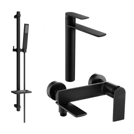 Mexen Zero DQ02 ensemble baignoire, noir - 7113DQ02-70