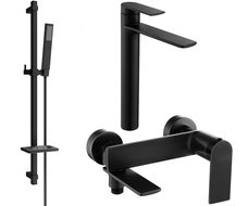 Mexen Zero DQ02 ensemble baignoire, noir - 7113DQ02-70