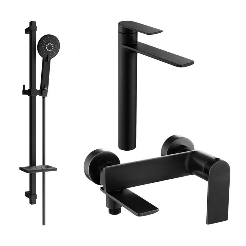 Mexen Zero DQ40 ensemble de bain, noir - 7113DQ40-70