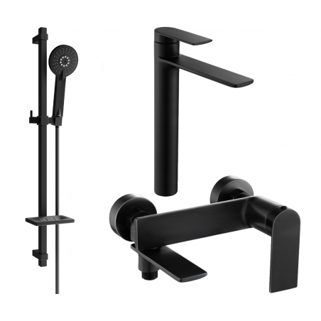 Mexen Zero DQ40 ensemble de baignoire, noir - 7113DQ40-70