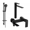Mexen Zero DQ40 ensemble de baignoire, noir - 7113DQ40-70