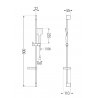 Ensemble de bain Mexen Zero DS62, chrome - 7113DS62-00