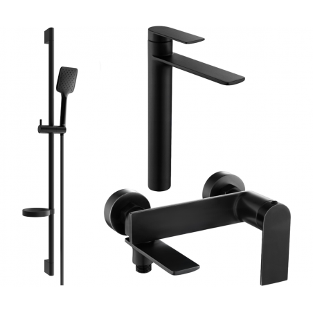 Mexen Zero DS62 ensemble de baignoire, noir - 7113DS62-70