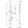 Mexen Zero DQ02 ensemble de douche, chrome - 71114DQ02-00