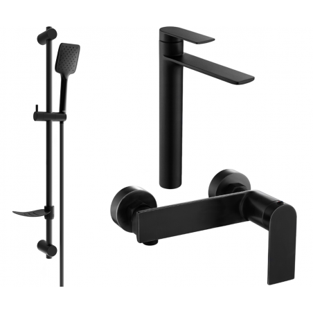 Mexen Zero DF62 ensemble de douche, noir - 71114DF62-70