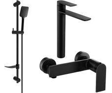 Mexen Zero DF62 ensemble de douche, noir - 71114DF62-70