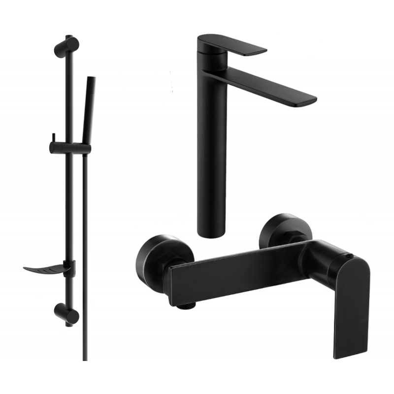 Mexen Zero DF70 ensemble de douche, noir - 71114DF70-70