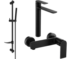 Mexen Zero DF70 ensemble de douche, noir - 71114DF70-70