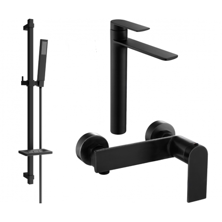 Ensemble de douche Mexen Zero DQ02, noir - 71114DQ02-70