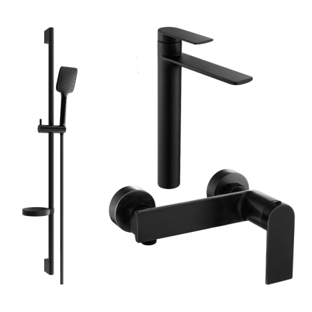 Ensemble de douche Mexen Zero DS62, noir - 71114DS62-70