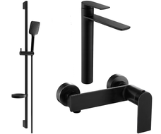 Ensemble de douche Mexen Zero DS62, noir - 71114DS62-70
