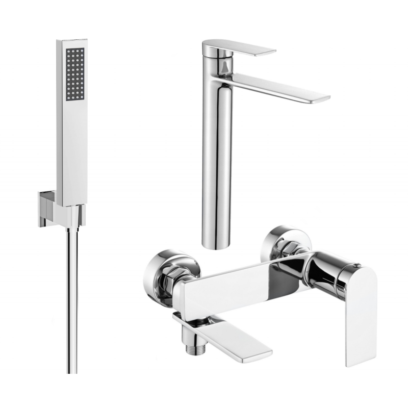 Mexen Zero R02 ensemble de bain, chrome - 71113R02-00