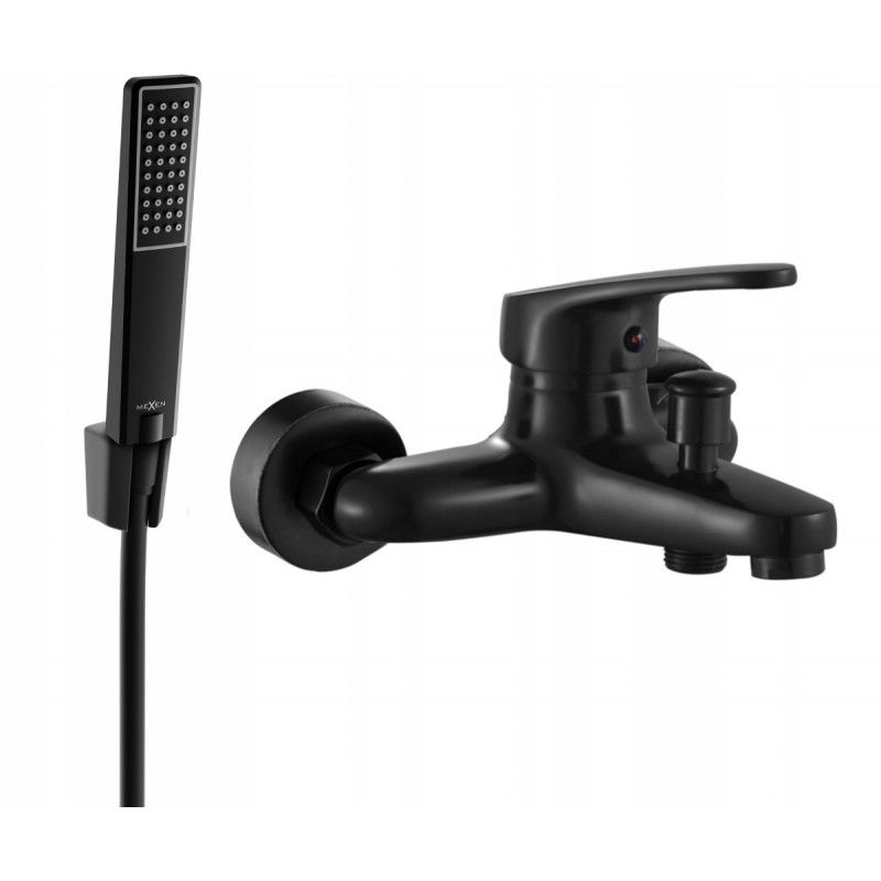 Batterie de bain Mexen Erica R72 avec ensemble de douche, noire - 74643R72-70