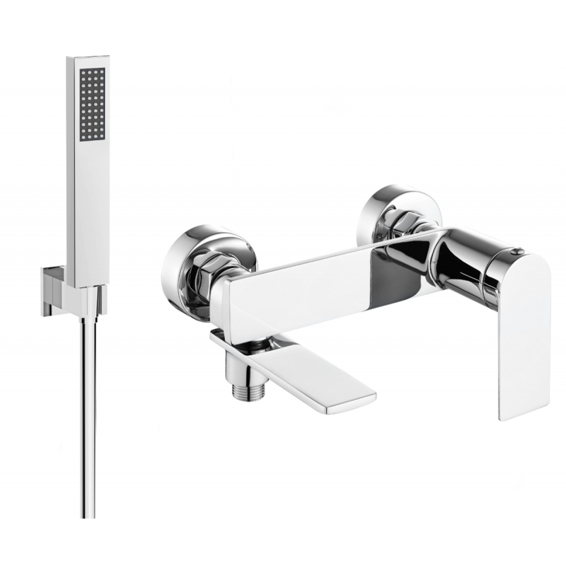 Mexen Zero R02 robinet de bain avec ensemble de douche, chrome - 7113R02-00