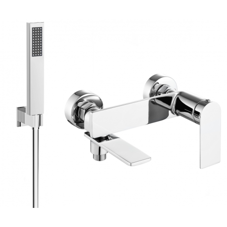 Mexen Zero R02 robinet de bain avec ensemble de douche, chrome - 7113R02-00