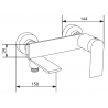 Mexen Zero R02 robinet de bain avec ensemble de douche, noir - 7113R02-70