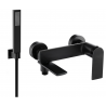 Mexen Zero R02 robinet de bain avec ensemble de douche, noir - 7113R02-70