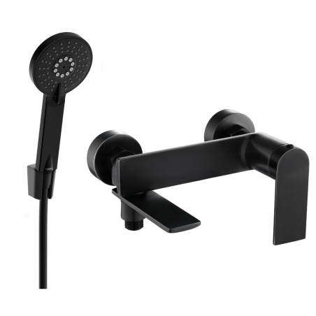 Mexen Zero R40 mitigeur baignoire avec ensemble de douche, noir - 7113R40-70
