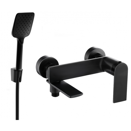 Mexen Zero R62 robinet de baignoire avec ensemble de douche, noir - 7113R62-70