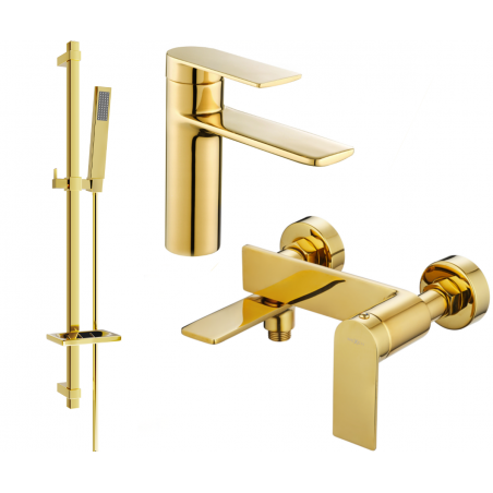 Mexen Zero DQ02 ensemble bain, doré - 71103DQ02-50
