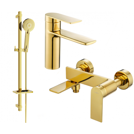 Mexen Zero Kit de bain DQ40, doré - 71103DQ40-50