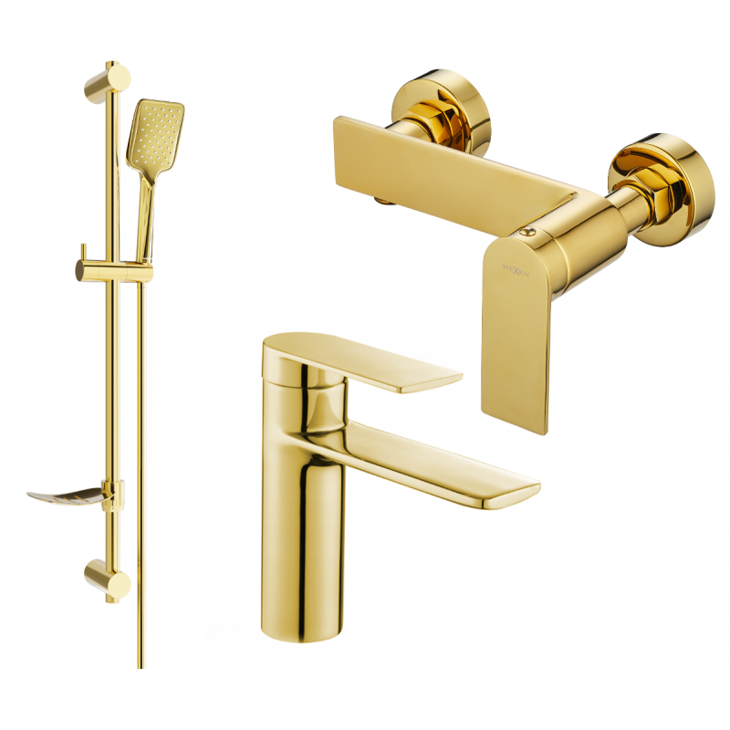 Mexen Zero DF62 ensemble de douche, doré - 71104DF62-50